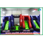 Blue And Red Inflatable Large Bouncer Slider Castle Kids Palying Toys For Children for sale