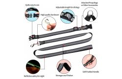 China Snap On Adjustable Dog Collar Nylon Braided Dog Rope Reflective Pet Leash supplier