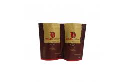 China Custom Matte Finish Coffee Tea Bags , Aluminum Foil Stand Up Pouch With Zipper supplier
