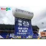 Cylinder Flying Air Sealed Inflatable Helium Balloon With Banner