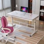 Custom Promotion Middle Height Adjustable Writing Table with Rustic Brown Desktop