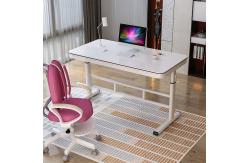 China Commercial Glass Desk featuring Manual Height Adjustment for Modern Office supplier