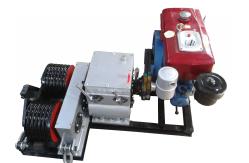 China 50KN Cable Winch Double Capstan 5 Ton Cable Pulling Winch With Diesel Engine supplier
