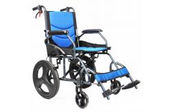 China Aluminium Lightweight Manual Folding Wheelchair with Solid Castor supplier