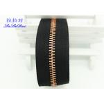 Handbags 32 Inch Rose Gold Zipper , Heavy Duty Zipper By The Yard Black / Brown Polyester Tape for sale