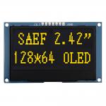 2.42-Inch Yellow OLED Display With 128x64 Resolution And 7-Pin SPI Interface for sale