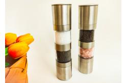 China Silver Handle Ergonomic Design For Easy Grip Stainless Steel Pepper Grinders supplier