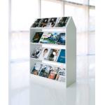 MDF Wooden Magazine Display Rack / Greeting Card Display Rack Revolving Style for sale