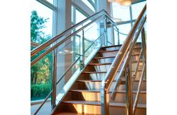 China Heavy-Duty Stainless Steel Handrails with Flat Saddle Design for Glass Fencing supplier