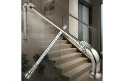 China Smooth PSS Stainless Steel Handrails with Crystal Accents for Glass Fencing supplier