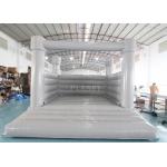 0.55mm PVC Inflatable White Wedding Jumper Bouncy Castle / Commercial White Castle Inflatable Bounce House for sale