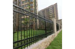 China TLSW Blue White Picket Wrought Iron Fence Panels Rustproof supplier
