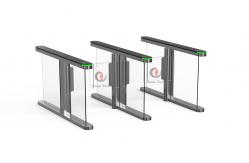China 10mm Acrylic Automatic Speedlane Swing Turnstile With Alarm Light supplier