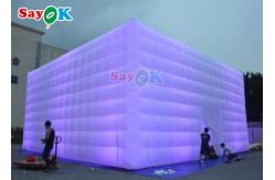 China PVC Automatic Inflatable Lawn Tent  10x10x5m Inflatable Led Party Tent supplier