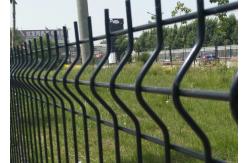 China Galvanized 3D Curved Fence Welded Mesh Fence With Ground Post supplier