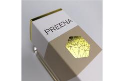 China Custom Skincare Packaging Box Eye Cream Boxes Gold Logo Paper Box supplier