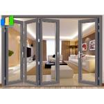 Outdoor Glass Low E Coated Bifold Aluminum Folding Glass Doors for sale
