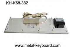 China Rugged Vandal resistant metal keyboard with trackball , PS / 2 connector supplier