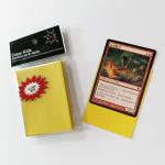 Yellow Magic Gathering Card Sleeves Polypropylene Back 66X91mm for sale