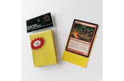 China Yellow Magic Gathering Card Sleeves Polypropylene Back 66X91mm supplier