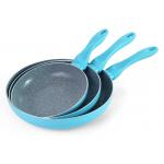 Blue Aluminum Alloy Cadmium Free LFGB Non Stick Kitchen Set for sale