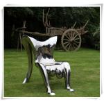 Abstract Shape Polished Stainless Steel Sculpture / Steel Artworks Artists Sculpture for sale