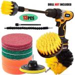 2 Extension Rod Drill Cleaning Brush Set 638g Power Drill Attachment Scrubber 50mm for sale