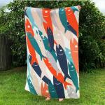 Microfibre Printed Quick Dry Beach Travel Towel Custom Sublimation Print Microfiber Recycled Beach Towel With Bag for sale