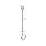 Galvanized Steel Wire Rope with Stamped Eyelet End And Hook End YW86366 for sale