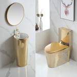 T&F OEM Bathroom Toilet Bowl Gold Ceramic One Piece Western Toilet for sale