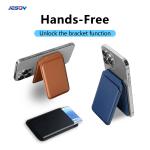 Detachable PU Leather Magsafe Wallet Card Holder Stand 10 Cards For IPhone for sale