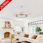 42 Dimmable Led Light Retractable Invisible Ceiling Fan Light For Living Room