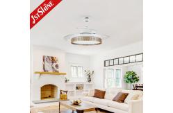 China 42 Dimmable Led Light Retractable Invisible Ceiling Fan Light For Living Room supplier