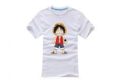 China Round Neck Casual T Shirts Silk Screen Printing White Colour Eco - Friendly supplier