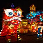Outdoor Chinese Dragon Lantern 60cm-30m Size Shape Customizable for sale