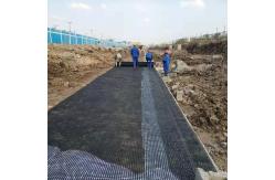 China 200-200KN/M Polyester Geogrid Woven Coated Warp Knitted Soft Soil Foundation supplier
