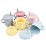 5.3oz 150mL Silicone Sippy Straw Cup -40C To 230C Temperature Range