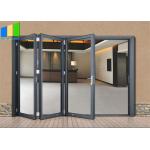 Accordion Design Bifold Exterior Aluminum Alloy Glass Folding Patio Doors for sale