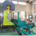 Vertical band sawmill with CNC carriage automatic wood cutting machine