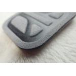 Gray Soft Environmentally Friendly Microfiber Label , Costom High Frequency Logo For Clothing for sale