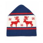 Ski Jacquard Knit Beanie Hats Deer Pattern 50 % Merino Wool 50% Cotton Material for sale