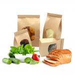 Gravure Printing Brown Kraft Food Paper Bags For Cookie Packing for sale
