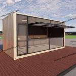 Modern Readymade House Container Easy Assembly Relocation Tiny Shop Container Homes for sale