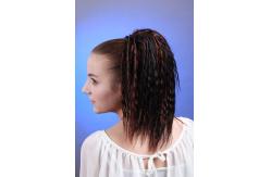 China Brown Deep Wave Synthetic Pony Tail Wigs for Women supplier