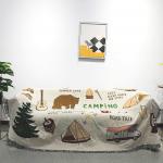 cotton Camping Blanket Moisture Proof Picnic Mat Jacquard Tapestry