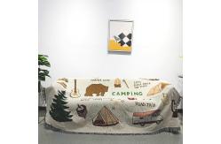 China cotton Camping Blanket Moisture Proof Picnic Mat Jacquard Tapestry supplier