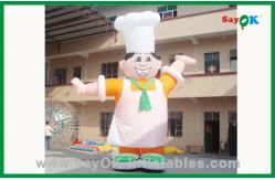 China Custom Outdoor Moving Inflatable Chef Inflatable Cartoon Character For Advertising supplier