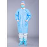 SMS Blue Disposable 35GSM Polypropylene Lab Coat for sale
