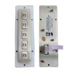 Vandal Proof Panel Mount Keypad , Industrial Matrix Function Keypad 5 Keys for sale