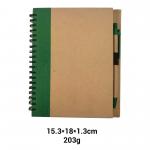 70Shts 153g Spiral Coil Notebook , 70gsm Elastic Band Notebook With Paper Pen